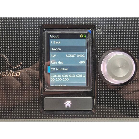 RESMED AIRSENSE 10 AUTOSET BLACK SLEEP APNEA MACHINE W/ CASE 490 RUN HOURS - Picture 2 of 11